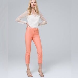 White house black market slip crop cuffed pants